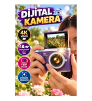 48 MP Dijital Kamera – 4K Video, Flip Ekran, Autofocus ve Güzelleştirme Modu