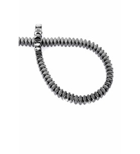 Hematit Doğal Taş Parlak Füme Rondela Kesim 6x3mm Dizi [AA]
