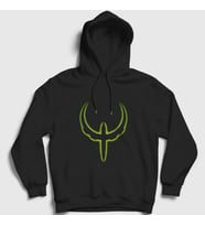 Presmono Unisex Siyah Logo Oyun Quake 4 IV Kapüşonlu Sweatshirt 511487tt