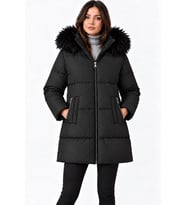 Dewberry Kadın %100 Polyester Kaban Siyah Z9668 Günlük Dış Giyim, Kazak ve Gömlek Kombini, Seyahat Gardırobu
