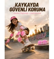 Mey İthalat® Pembe Çocuk Koruyucu Dizlik Dirseklik ve El Bilek Koruyucu