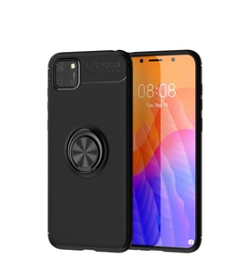 Huawei Y5p Kılıf Range Yüzüklü Silikon - Siyah
