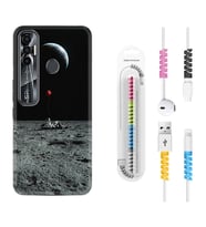 Tecno Spark 6 6 Go 8C 8 Pro 7 7 Pro Kılıf Kablo Koruma Spiral Silikon Astronoot Red Baloon 1608