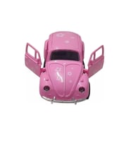 Sürtmeli Desenli Kaplumbağa Araba Vosvos Araba 12 Cm Pembe