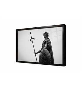 Tablosan Antik Yunan Tanrısı Çerçeveli Cam Tablo