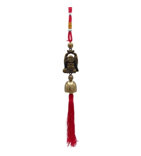 Çin Feng Shui Şans ve Bereket Metal Çan Buda 30 cm (Karışık)