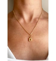 D Harfli Gold Zincir Kolye