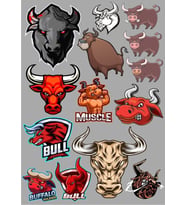 Boğa Sticker Set-5 13 Parça Telefon, Tablet, Defter, Laptop Sticker