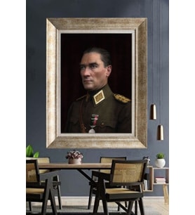 Gümüş Çerçeveli Atatürk Tablo za330