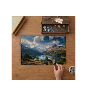 Dağların Arasındaki Nehir - Manzara Tasarımı 240 parça Ahşap Puzzle Ahşap Kutuda MP03188