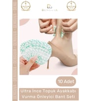 Şeffaf Görünmez Ultra İnce Su Geçirmez Topuk Ayakkabı Vurma Önleyici Bant Seti 10 Adet