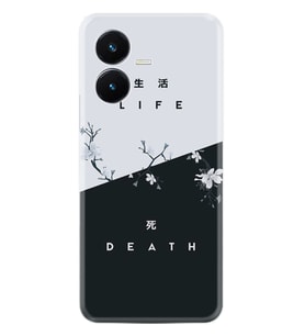 Vivo Y22S Kılıf Resimli Desenli Baskılı Silikon Life and Death 1339