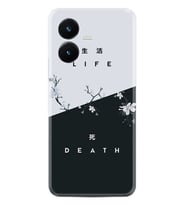 Vivo Y22S Kılıf Resimli Desenli Baskılı Silikon Life and Death 1339