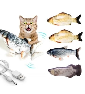 Hareketli Balık Kedi Oyuncağı Şarjlı