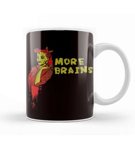 Redhead Girl More Brains Red Haired Orange Hair Ginger Irish Kupa Bardak Porselen