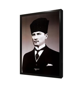 Kalpaklı Atatürk Çerçeveli Mdf Tablo