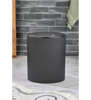 Çizgili Yuvarlak Kapaklı Çok Amaçlı Çöp Kovası, Banyo & Mutfak