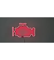 ALPAXA 3D LED Neon Motor Arıza Işığı Şeklinde Duvar Dekoru – Otomotiv Temalı Aydınlatma (Kırmızı-Siyah)