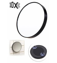 10x Büyüteçli Vantuzlu Makyaj Lens Traş Aynası Vantuzlu Büyüteçli Ayna Siyah Nok