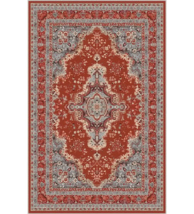 Eliana Home Baskılı, Yıkanabilir Kaymaz Taban Salon Halısı LNA0784 100x150 cm (Kırmızı)