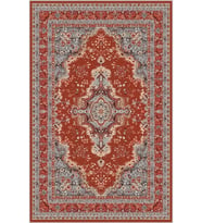 Eliana Home Baskılı, Yıkanabilir Kaymaz Taban Salon Halısı LNA0784 100x150 cm (Kırmızı)
