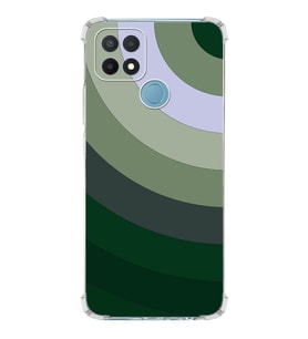 PrintiFy Oppo A15 Uyumlu Köşe Korumalı Renk Cümbüşü C Tasarımlı Şeffaf Silikon Kılıf