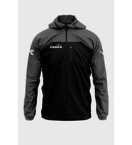 Diadora Elite - Unisex Siyah - Gri Yağmurluk - Elitesiyah