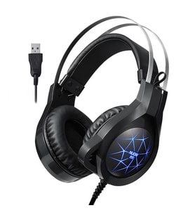 ALLY N1 RGB Gaming Kulaküstü Kablolu Oyuncu Kulaklığı Gürültü Engelleyici Kulaklık (Siyah)