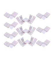 8 mm Tek Renk Şerit L Birleştirme Aparatı Lehimsiz 2 Pin 10 Adet