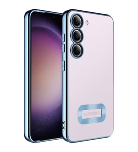 Lexroo Galaxy S23 Kılıf Kamera Korumalı Logo Gösteren Omega Kılıf - Sierra Mavi