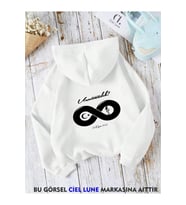 Unisex 10 Kasım Unutmadık Baskılı Oversize Baskılı Kapşonlu Sweatshirt 3 Iplik (Beyaz)