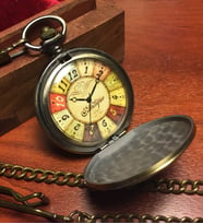 Kişiye Özel Vintage Retro Antik Kadranlı Köstekli Cep Saati Ahşap Kutulu Köstekli Saat