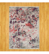 Renkli Soyut Çiçek Desenli Modern 160 X 230 Yün Halı