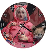 Cakatablo Harley Quinn Sırtlan Yırtıcı Kuş Duvar Saati