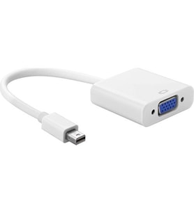 CLASS Mini Display Port To VGA Dönüştürücü Kablo Mdp Male (Erkek) VGA Famele (Dişi) (Siyah)