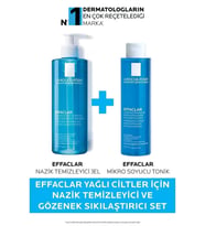 Effaclar Yağlı Ciltler Için Nazik Temizleyici Ve Gözenek Sıkılaştırıcı Set (Krem)