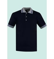 Erkek Polo Yaka Tshirt Pamuklu Nefes Alabilir Biloba shirt Şık Günlük İş Kullanımı İçin (Lacivert-Gri)