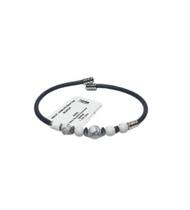 JTSS26BLK1760 PASLANMAZ ÇELİK BİLEZİK SİLİKON KAPLAMA ZİRKON TAŞLI ONYX ve HEMATİT DOĞALTAŞLI GARANTİLİ JANTİ BİLEKLİK