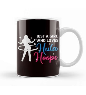 Girl Who Loves Hula Hoop Hula Hooper Hooping Fitness Sports Kupa Bardak Porselen
