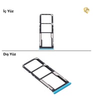Xiaomi Redmi Note 9 Uyumlu Sim İç Yuvası Çiftli Yeşil Çift Hatlı Dual Sim Sim Yeri Sim Kızağı