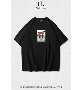 Nevermind Unisex Kadın Erkek Japan Baskılı Özel Tasarım Oversize T-shirt (Siyah)