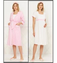 AQUA 21529-21531 Pembe Hamile Lohusa Gecelik Sabahlık Takım