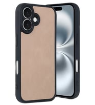iPhone 16 Kılıf Aras Deri Kapak - Pudra