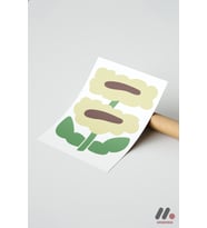 Sarı Çiçek Grafik Poster, Çerçevesiz Yüksek Kalite Duvar Afişi - Ev Dekorasyonu