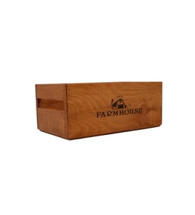 Farmhouse Ahşap Organizer 25cm x 16cm Genişlik, 9cm Yükseklik Çok Amaçlı Düzenleyici Suya Dayanıklı