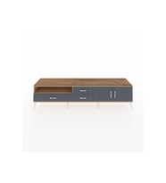 Hyperion TV Ünitesi 2 Raflı 3 Çekmeceli 2 Kapaklı 220x44x51 Çam-Antrasit
