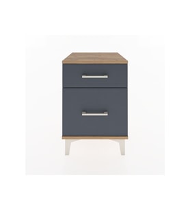 Hyperion Komodin 2 Çekmeceli 44x44x64 Çam-Antrasit