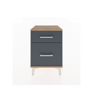Hyperion Komodin 2 Çekmeceli 44x44x64 Çam-Antrasit