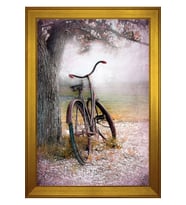 Manzara Temalı Kanvas Tablo 80 x 110 cm Gold Çerçeve