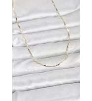 CM 14K Gold Renk Çubuk Kesme Zincir Model 60 cm Kadın Kolye - TJ-BKO10945